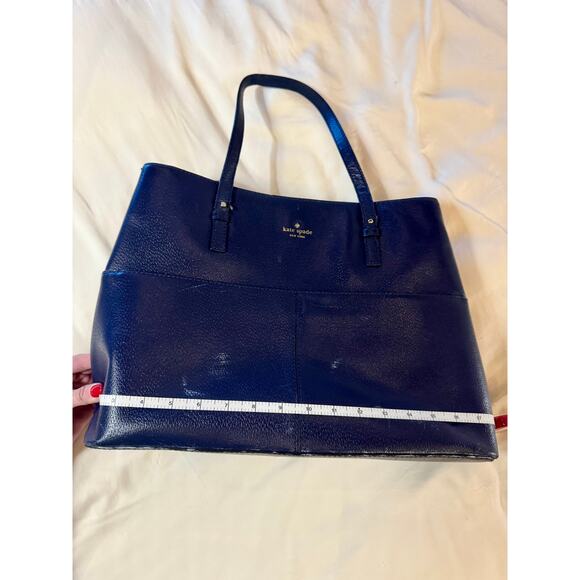 Kate Spade Tote Large Navy Blue Vintage Grand Street Gabriel Quiet Luxury - Picture 6 of 16